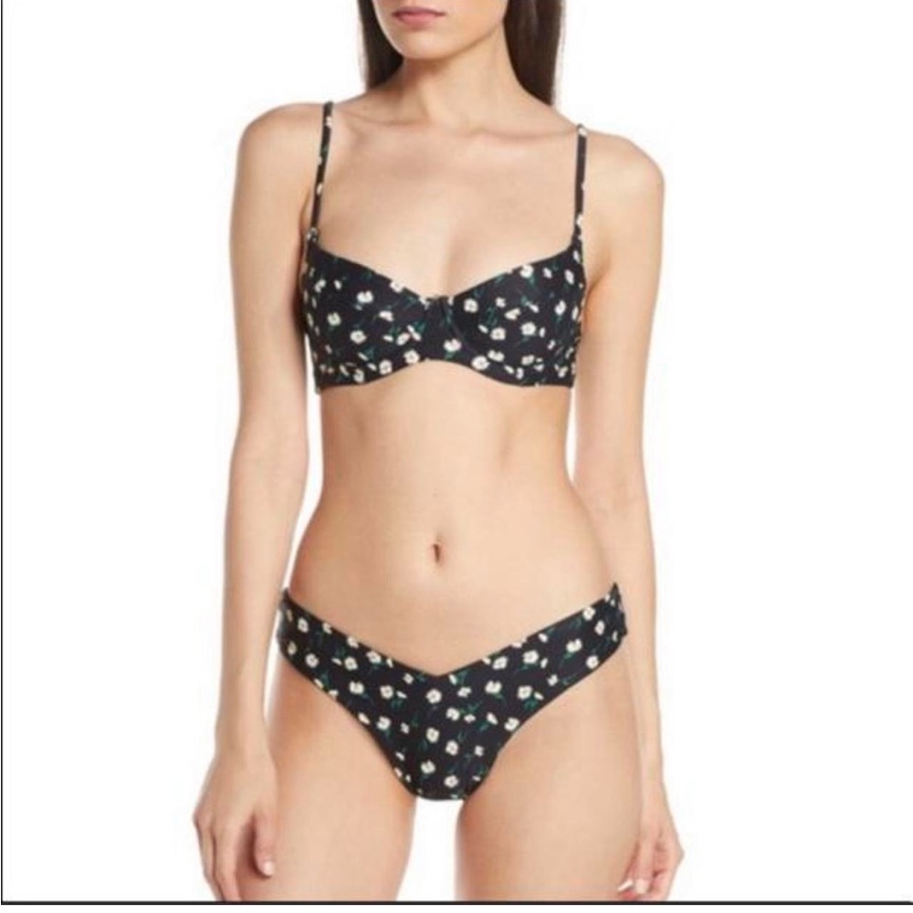 Onia x We Wore What daisy print bikini, size L